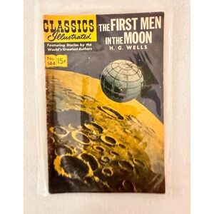 Classic Illustrated No# 144 H.G Wells , The First Man on the Moon" VTG Magazine